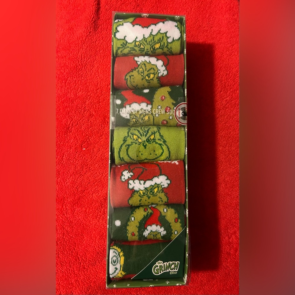 Grinch Christmas Crew Socks Set